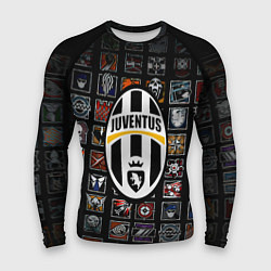 Рашгард мужской Juventus ачивки паттерн, цвет: 3D-принт