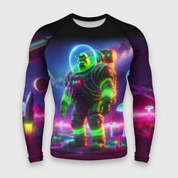 Рашгард мужской Космонавт Шрук в неоновом скафандре на загадочной, цвет: 3D-принт