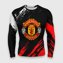 Рашгард мужской Манчестер Юнайтед x Ювентус краски, цвет: 3D-принт