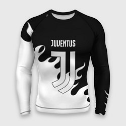 Рашгард мужской Ювентус огонь текстура, цвет: 3D-принт