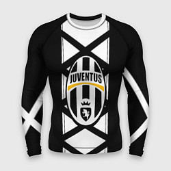 Рашгард мужской Ювентус геометрия полосы линии, цвет: 3D-принт