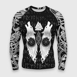 Мужской рашгард Волки воины с символикой