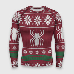 Мужской рашгард Рождественский свитер Человека паука