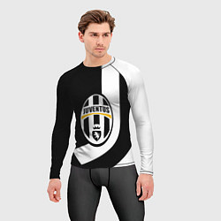 Рашгард мужской Ювентус полосы спорт линии, цвет: 3D-принт — фото 2