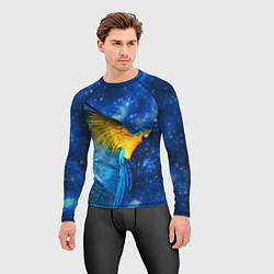 Рашгард мужской Космический попугай, цвет: 3D-принт — фото 2