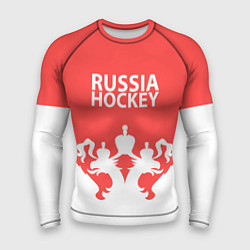 Рашгард мужской Russia Hockey, цвет: 3D-принт