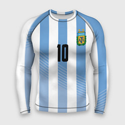 Рашгард мужской Месси - сборная Аргентины, цвет: 3D-принт