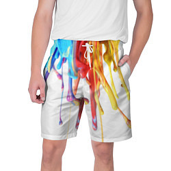 Шорты на шнурке мужские Краска, цвет: 3D-принт