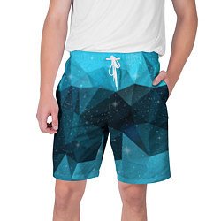 Шорты на шнурке мужские PolyBlue Star, цвет: 3D-принт