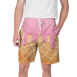 Шорты на шнурке мужские Мороженое Black Milk, цвет: 3D-принт