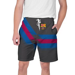 Шорты на шнурке мужские Barcelona FC: Dark style, цвет: 3D-принт