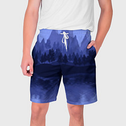 Шорты на шнурке мужские Firewatch Mountains, цвет: 3D-принт