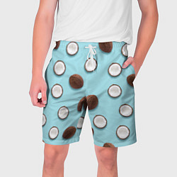Шорты на шнурке мужские Кокосовое настроение, цвет: 3D-принт