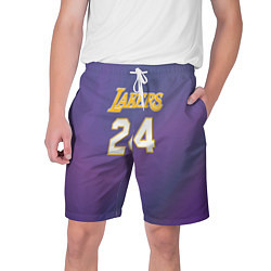 Шорты на шнурке мужские Los Angeles Lakers Kobe Brya, цвет: 3D-принт