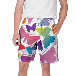 Мужские шорты Разноцветные бабочки
