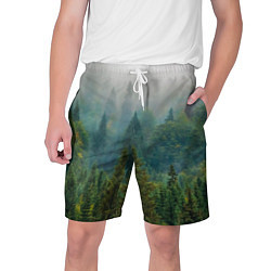 Шорты на шнурке мужские Лес, цвет: 3D-принт