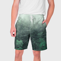 Шорты на шнурке мужские Туманный лес, цвет: 3D-принт