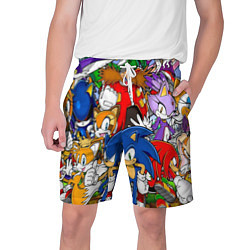 Шорты на шнурке мужские Sonic, цвет: 3D-принт
