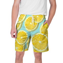 Шорты на шнурке мужские Лимончики, цвет: 3D-принт