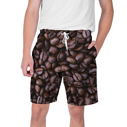 Шорты на шнурке мужские Кофейные зёрна, цвет: 3D-принт