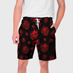 Мужские шорты Samurai pattern - красный