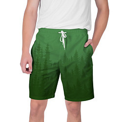 Шорты на шнурке мужские Зеленый Лес, цвет: 3D-принт