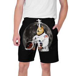 Шорты на шнурке мужские Доги Космонавт, цвет: 3D-принт