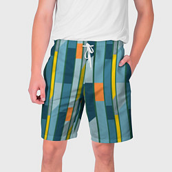 Шорты на шнурке мужские Абстракция в стиле модерн, цвет: 3D-принт