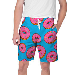 Шорты на шнурке мужские Пончики, цвет: 3D-принт