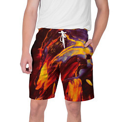 Шорты на шнурке мужские ОГНЕННЫЙ ГРАНЖ FIRE GRUNGE Z, цвет: 3D-принт