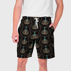 Шорты на шнурке мужские Трехцветный арт деко, цвет: 3D-принт