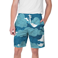 Шорты на шнурке мужские Облака Греции, цвет: 3D-принт