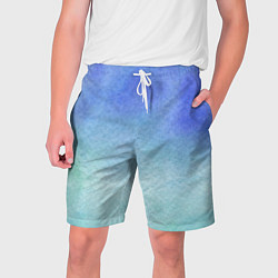 Шорты на шнурке мужские Небесная синева, цвет: 3D-принт