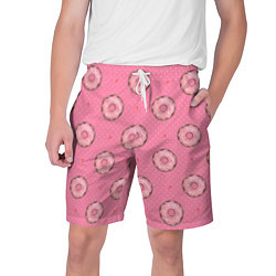 Мужские шорты Розовые пончики паттерн