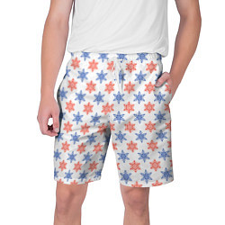 Мужские шорты Снежинки паттернsnowflakes pattern