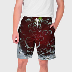 Шорты на шнурке мужские Сочная вишня под водой, цвет: 3D-принт
