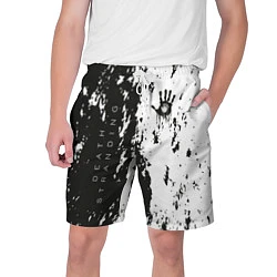 Шорты на шнурке мужские Death Stranding Black & White, цвет: 3D-принт