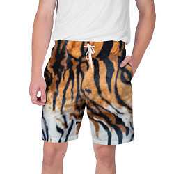 Шорты на шнурке мужские Шкура тигра Новый год 2022, цвет: 3D-принт