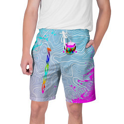 Шорты на шнурке мужские 6IX9INE Gooba Брызги, цвет: 3D-принт