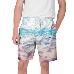 Шорты на шнурке мужские Небо-арт, цвет: 3D-принт