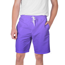 Шорты на шнурке мужские Красивый фиолетовый светлый градиент, цвет: 3D-принт