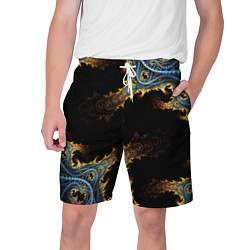 Шорты на шнурке мужские Огненные фракталы 3d, цвет: 3D-принт