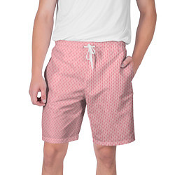 Мужские шорты Вязаный простой узор косичка Три оттенка розового