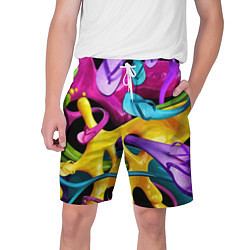 Шорты на шнурке мужские Пляжный паттерн Summer, цвет: 3D-принт