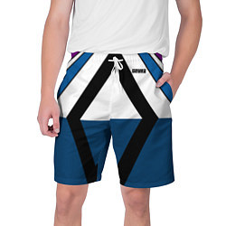 Мужские шорты Геометрический молодежный узор с надписью Спорт