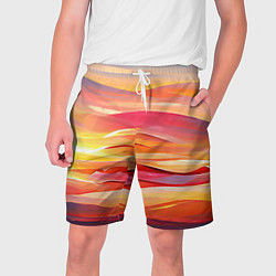 Шорты на шнурке мужские Закатное солнце, цвет: 3D-принт