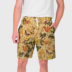Шорты на шнурке мужские Цветы Летний Закат, цвет: 3D-принт