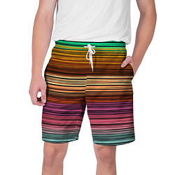 Мужские шорты Multicolored thin stripes Разноцветные полосы