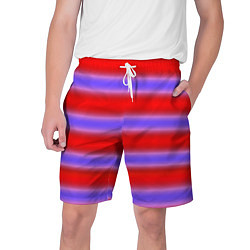 Шорты на шнурке мужские Striped pattern мягкие размытые полосы красные фио, цвет: 3D-принт