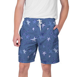 Мужские шорты Gray-Blue Star Pattern